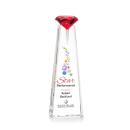 Alicia Gemstone Full Color Optical/Ruby Obelisk Crystal Award