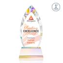 Marinello Full Color Prismatic on Base Arch & Crescent Crystal Award