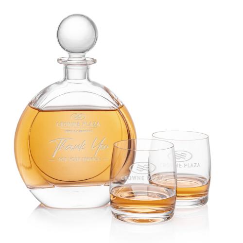 Corporate Recognition Gifts - Etched Barware - Bonello Decanter & Valemount Set