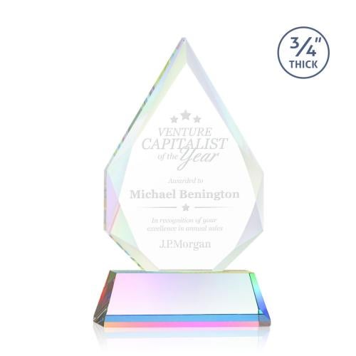 Corporate Awards - Crystal Awards - Hawthorne Prismatic on Newhaven Arch & Crescent Crystal Award