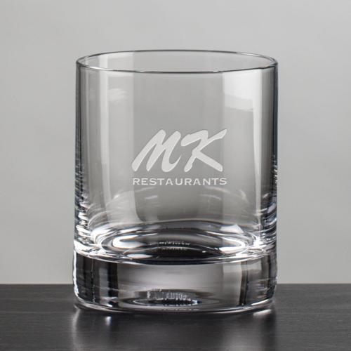 Corporate Recognition Gifts - Etched Barware - Dresden OTR/DOF - Deep Etch