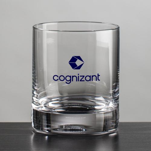 Corporate Recognition Gifts - Etched Barware - Dresden OTR/DOF - Imprinted