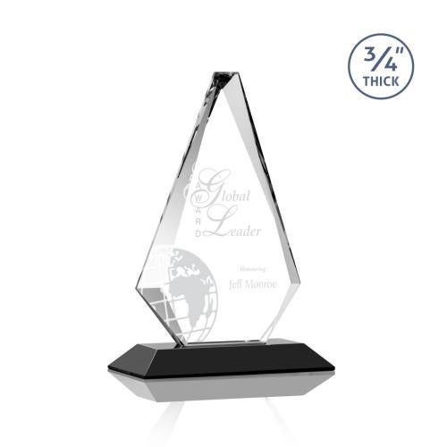 Corporate Awards - Crystal Awards - Windsor Black Crystal Award