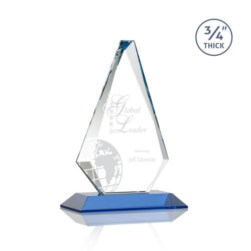 Corporate Awards - Crystal Awards - Windsor Sky Blue Crystal Award