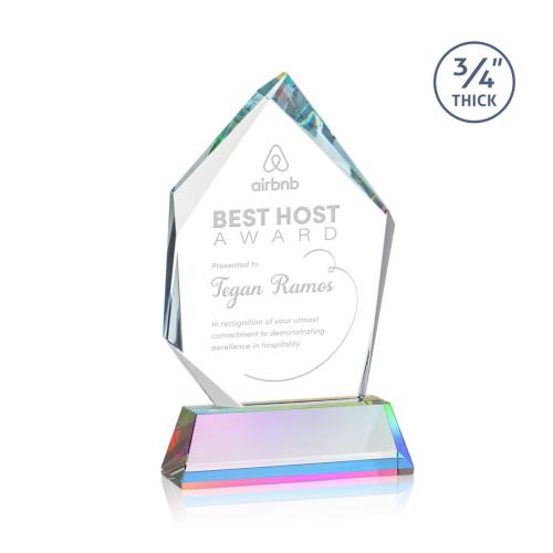Corporate Awards - Crystal Awards - Deerhurst Ice Prismatic on Newhaven Peak Crystal Award