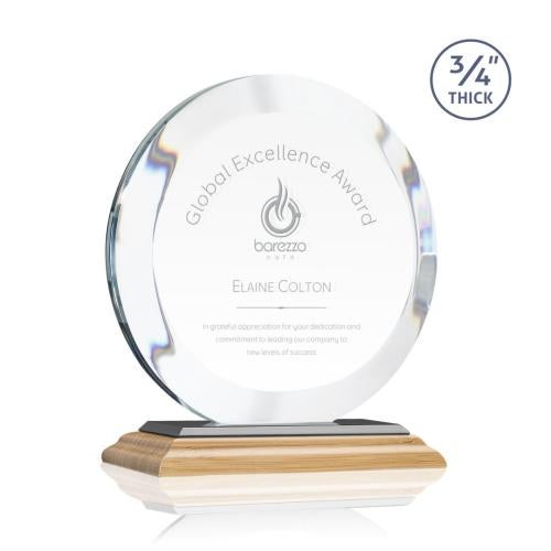 Corporate Awards - Crystal Awards - Gibralter/Black Circle Bamboo Award