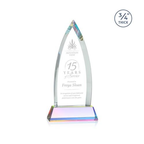 Corporate Awards - Crystal Awards - Shildon Prismatic on Newhaven Arch & Crescent Crystal Award