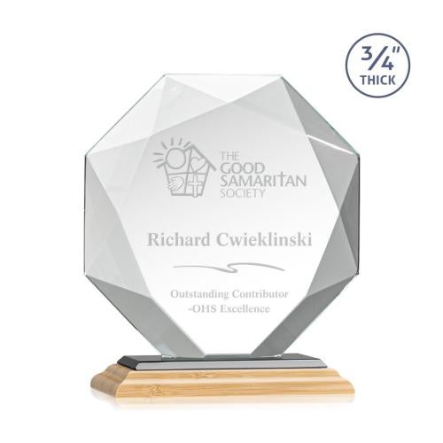 Corporate Awards - Crystal Awards - Bradford/Black Bamboo Award