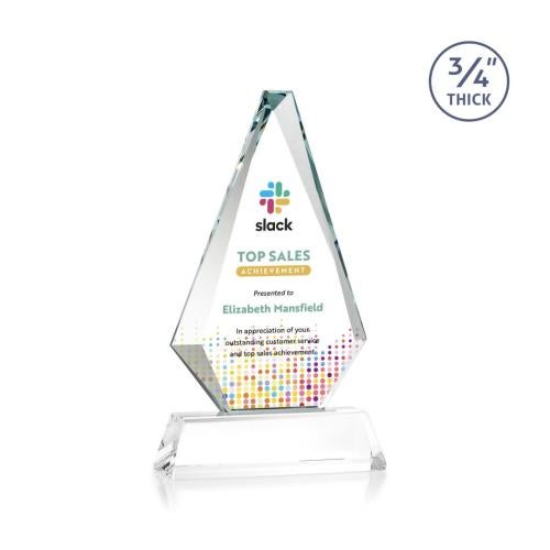 Corporate Awards - Crystal Awards - Windsor Full Color Starfire on Newhaven Crystal Award