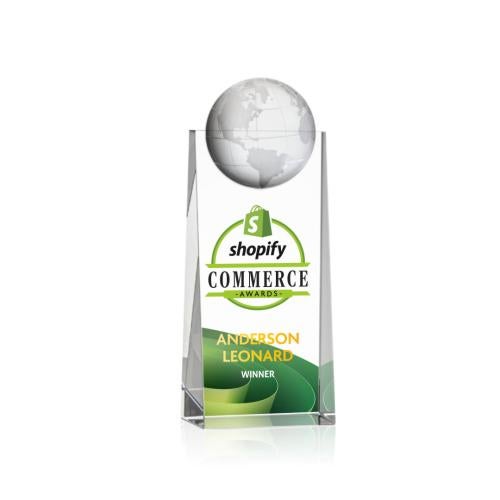 Corporate Awards - Crystal Awards - Sherbourne Globe Full Color Spheres Crystal Award
