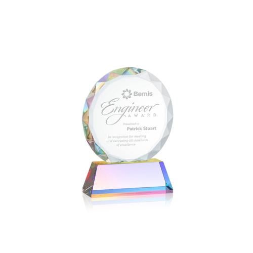Corporate Awards - Crystal Awards - Stratford Prismatic Circle Crystal Award