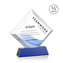 Belaire Full Color Blue on Newhaven Base Crystal Award
