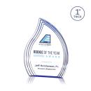 Tidworth Full Color Blue Left Flame Acrylic Award