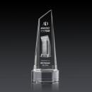 Akron Tower 3D Clear on Base Obelisk Crystal Award