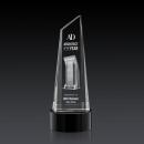 Akron Tower 3D Black on Base Obelisk Crystal Award