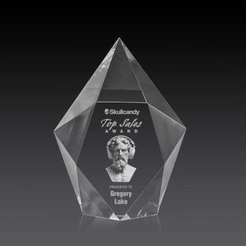 Corporate Awards - Crystal Awards - Devron 3D Clear Crystal Award