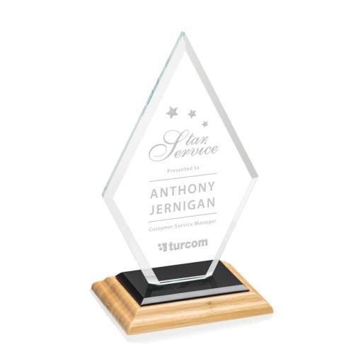Corporate Awards - Crystal Awards - Tuscany/Black Bamboo Award