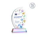 Wichita Full Color Prismatic on Newhaven Base Flame Crystal Award