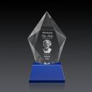 Devron 3D Blue on Base Crystal Award