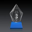 Devron 3D Sky Blue on Base Crystal Award