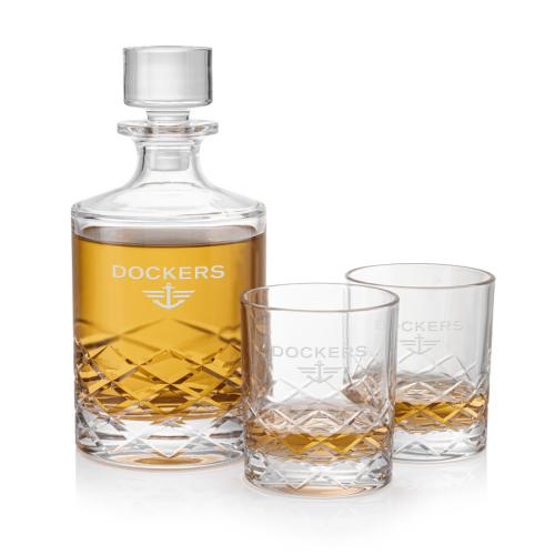 Corporate Recognition Gifts - Etched Barware - Durham Decanter Set