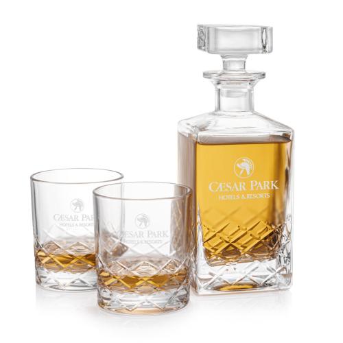 Corporate Recognition Gifts - Etched Barware - Brentwood Decanter Set