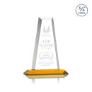 Imperial Tower Amber Obelisk Crystal Award