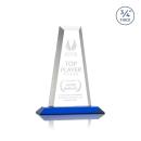 Imperial Tower Blue Obelisk Crystal Award