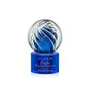 Genista Blue on Marvel Base Spheres Glass Award