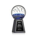 Tranquility Spheres on Tall Marble Base Glass Award