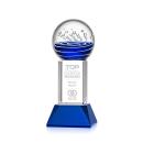 Tranquility Blue on Stowe Base Spheres Glass Award