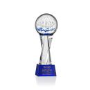 Starburst Blue on Grafton Base Spheres Glass Award