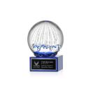Starburst Blue on Hancock Base Spheres Glass Award