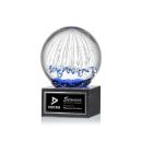 Starburst Spheres on Square Marble Base Glass Award
