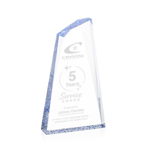 Corporate Awards - Acrylic Awards - Cozumel Blue Peak Acrylic Award