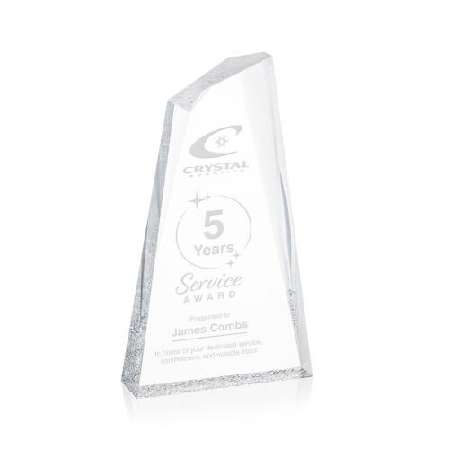 Corporate Awards - Acrylic Awards - Cozumel Clear Peak Acrylic Award
