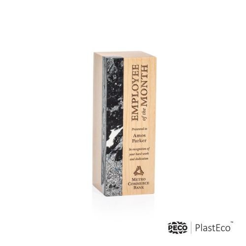 Corporate Awards - Eco Friendly Awards - Wood Awards - Midori PlastEco™ Charcoal Obelisk Wood Award