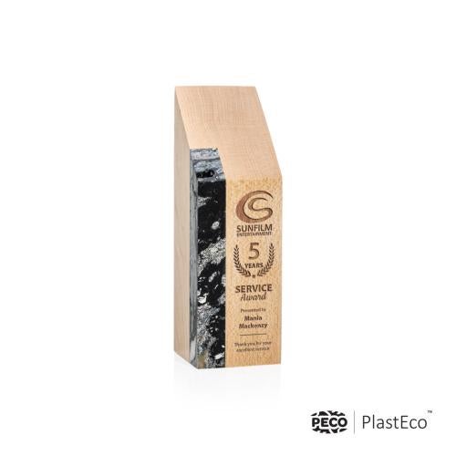 Corporate Awards - Eco Friendly Awards - Wood Awards - Verde PlastEco™ Charcoal Obelisk Wood Award