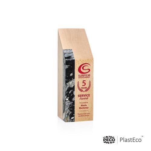Corporate Awards - Eco Friendly Awards - Wood Awards - Verde PlastEco™ Charcoal Obelisk Wood Award