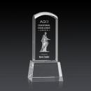 Silkwood 3D Clear on Base Obelisk Crystal Award