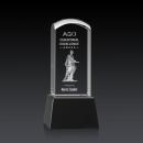Silkwood 3D Black on Base Obelisk Crystal Award