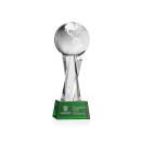 Globe Green on Grafton Base Spheres Crystal Award