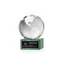 Globe Green on Hancock Base Spheres Crystal Award