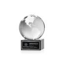 Globe Black on Hancock Base Spheres Crystal Award