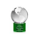 Globe Green on Marvel Base Spheres Crystal Award