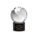Globe Black on Marvel Base Spheres Crystal Award