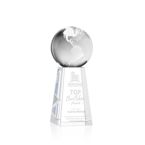 Corporate Awards - Crystal Awards - Globe Spheres on Novita Base Crystal Award