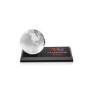 Globe Full Color Black on Rectangle Base Spheres Crystal Award