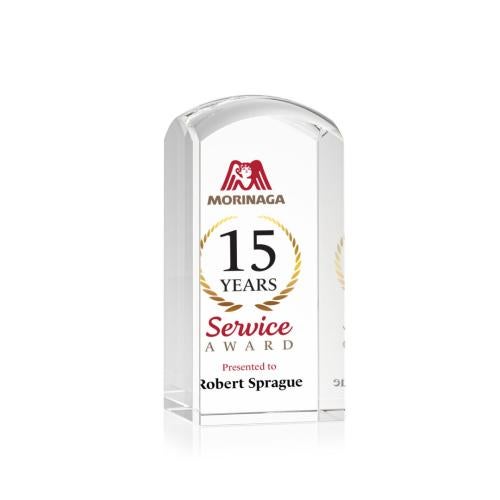 Corporate Awards - Crystal Awards - Silkwood Full Color Obelisk Crystal Award