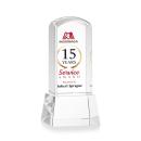 Silkwood Full Color Clear on Base Obelisk Crystal Award